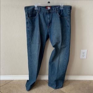 Dark denim jeans